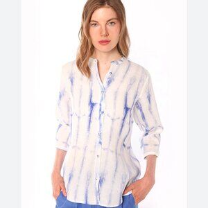 Vilagallo Camisa Ell Blue Linen Blouse